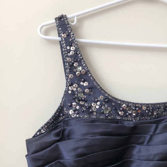 Andrianna Papell Blue Pleated Cocktail dress - Picture 3 of 4